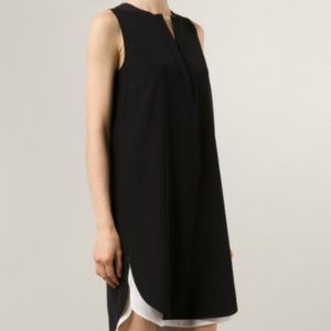 VINCE 100% Silk Double Layer Sleeveless Shift Dres
